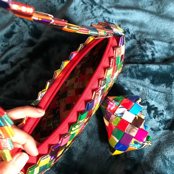 Colorful Wrapper Purse With matching Coin Purse - Picture 2 of 2